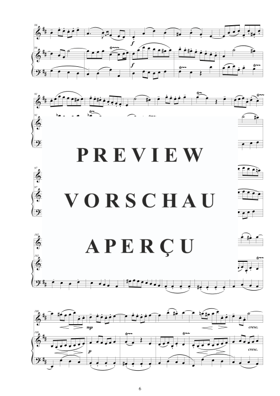 Produktgalerie: Seite 7 von 11 Flöten Sonate Nr. 1 H-Moll BWV 1014, , Flöte und Cembalo/Klavier