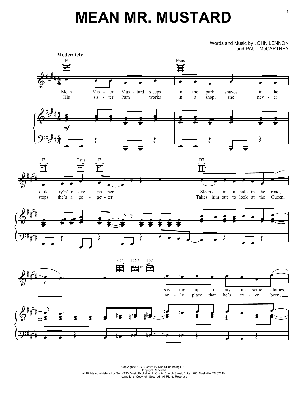 Product picture to:  Mean Mr. Mustard - The Beatles