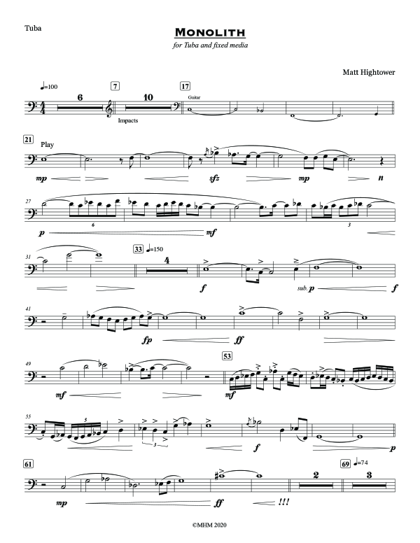 Product gallery: Page 1 of 8 Monolith, , (tuba and backing track)