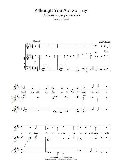 Product gallery: Page 1 of 1 Although You Are So Tiny, Christmas Carol
