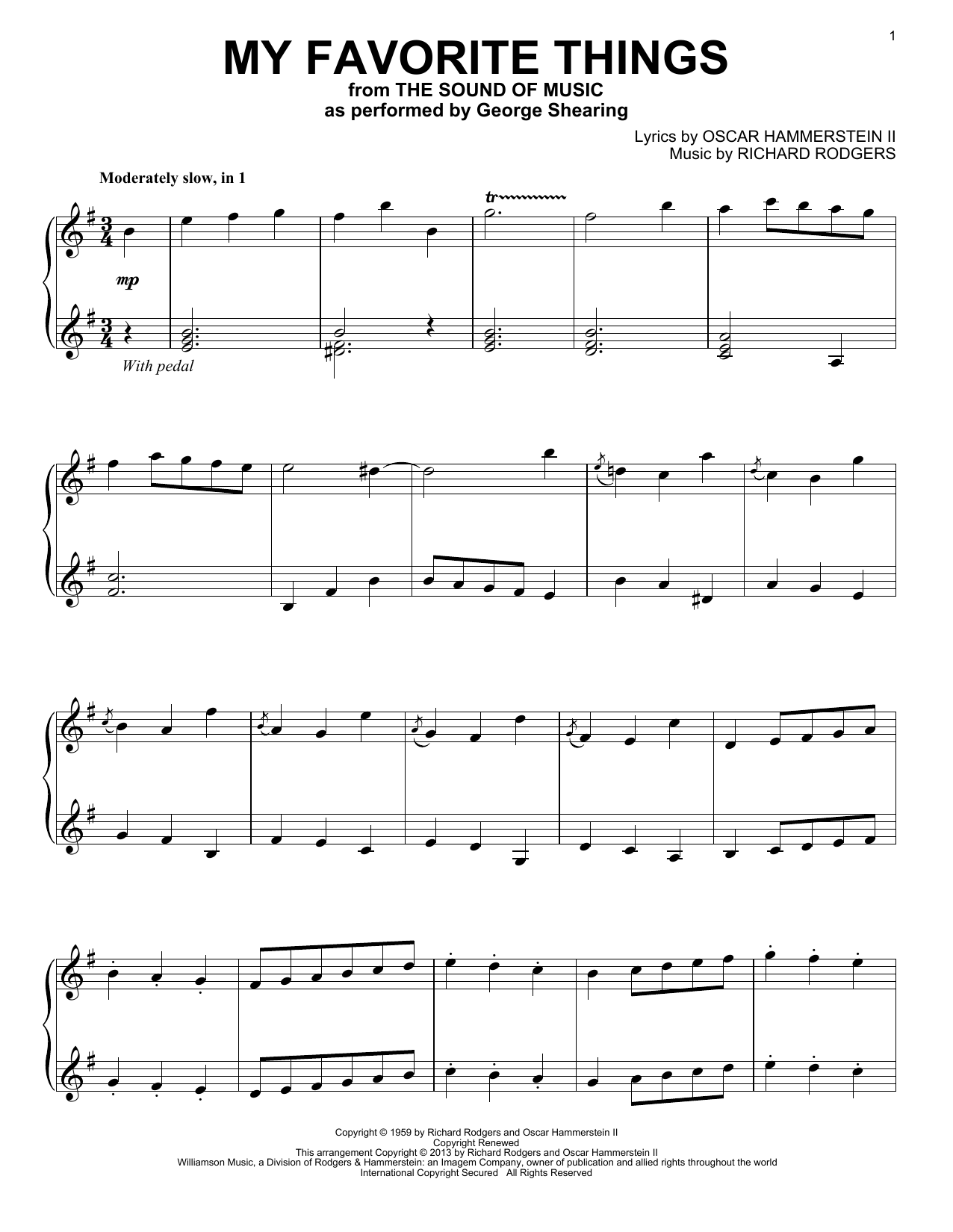 Product gallery: Page 1 of 1 My Favorite Things, Rodgers & Hammerstein