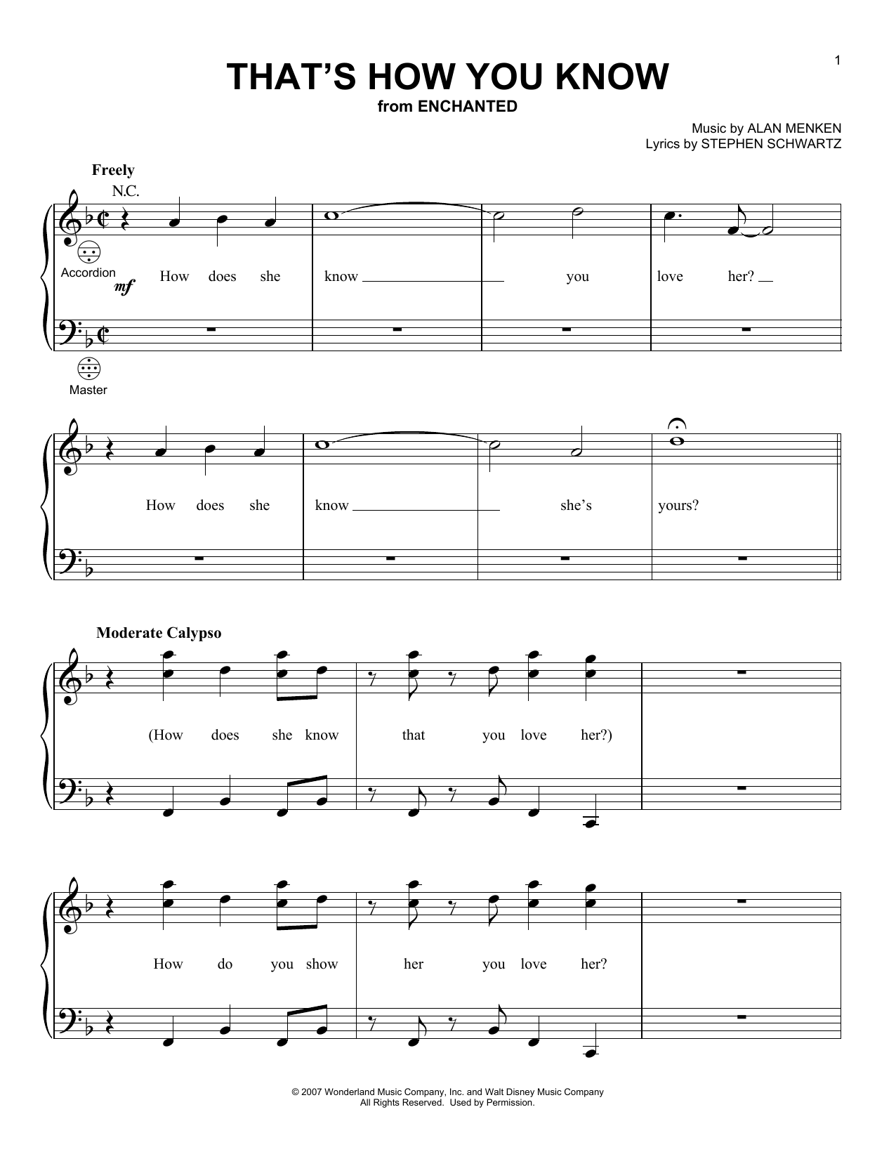 Produktbild zu:  That's How You Know (from Enchanted) - Amy Adams