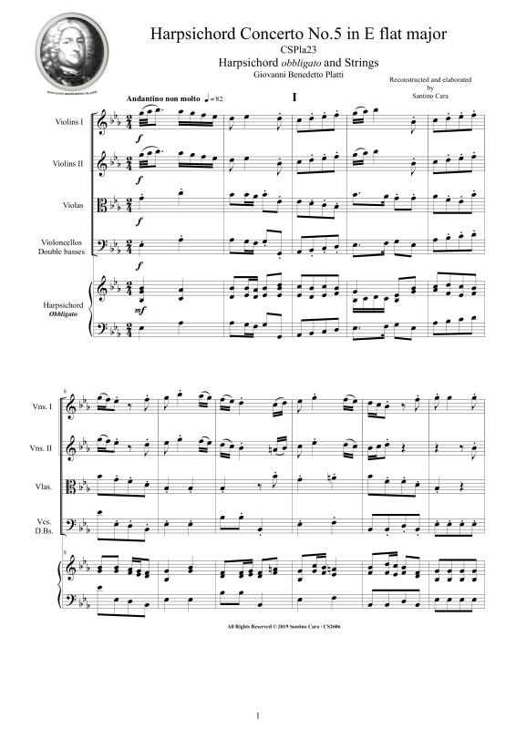 Produktbild zu: Cembalo Konzert Nr. 5 in Es-DurGiovanni Benedetto Platti