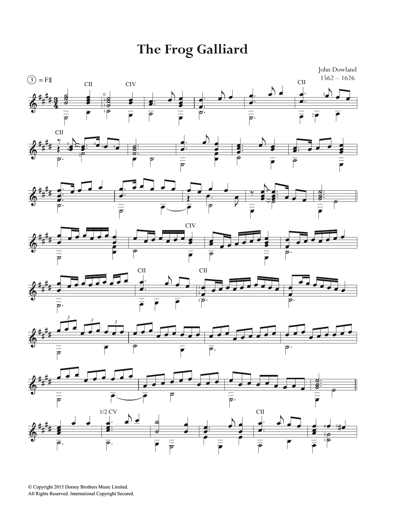 Product gallery: Page 1 of 1 The Frog Galliard, John Dowland