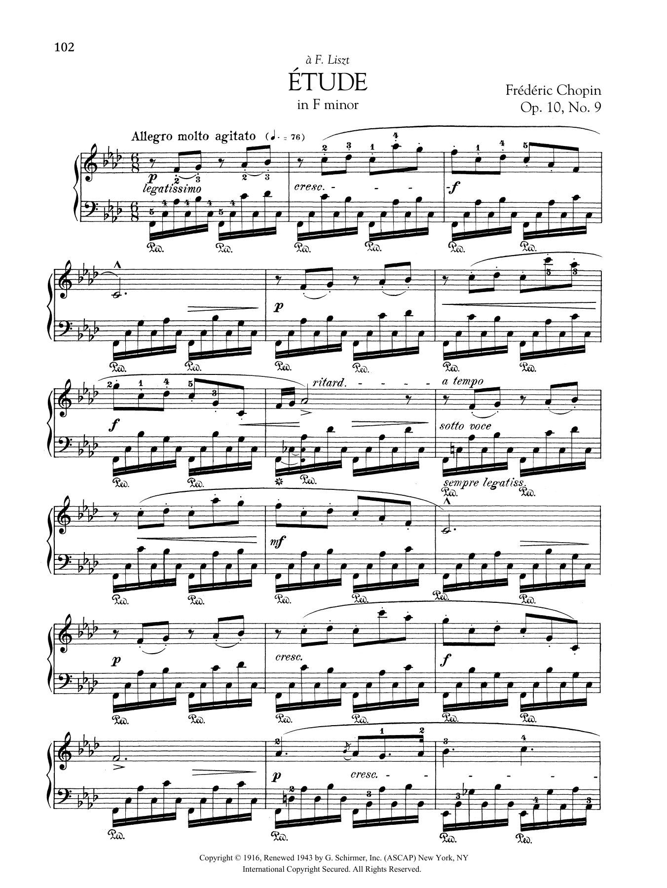 Product gallery: Page 1 of 1 Etude in F minor, Op. 10, No. 9, Frédéric Chopin