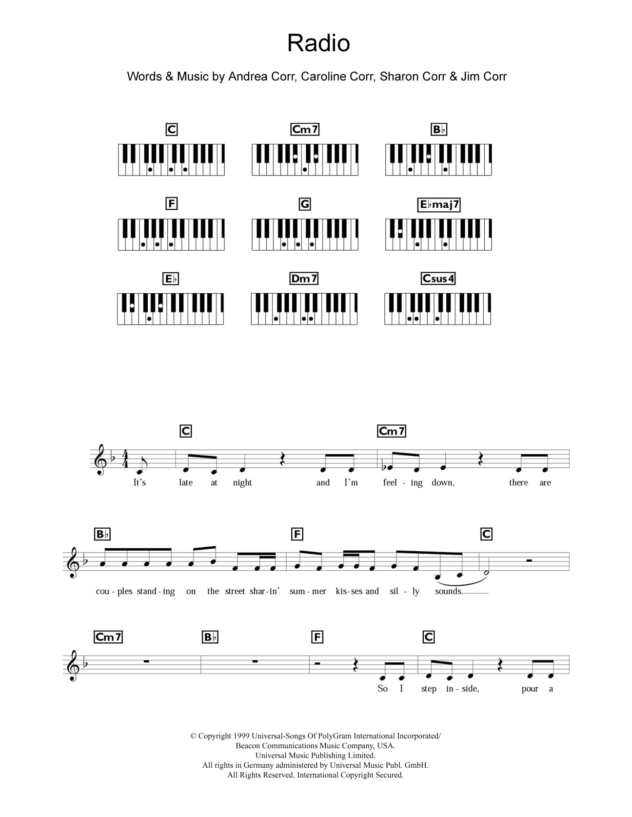 Produktgalerie: Seite 1 von 1 Radio, The Corrs, Klavier