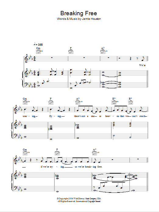 Product picture to: Breaking Free (from High School Musical)