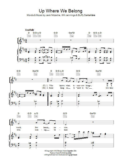 Produktgalerie: Seite 1 von 1 Up Where We Belong, Joe Cocker, Gesang, Gitarre, Klavier