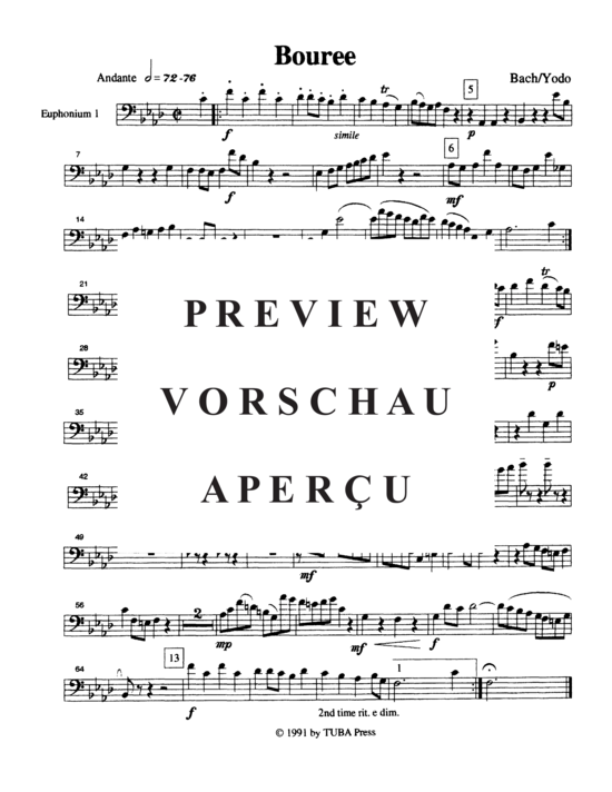 Product gallery: Page 13 of 19 Sarabande and Bouree , , (Tuba Quartett EETT)