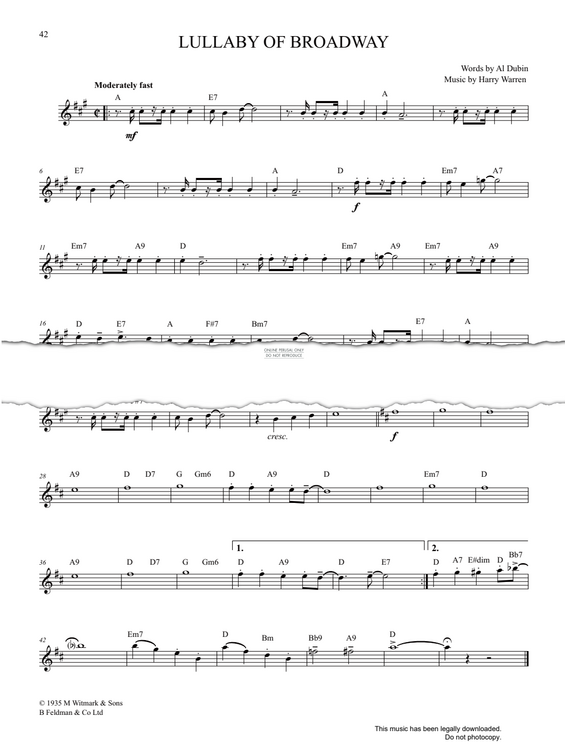 Product gallery: Page 1 of 1 Lullaby Of Broadway, Harry Warren