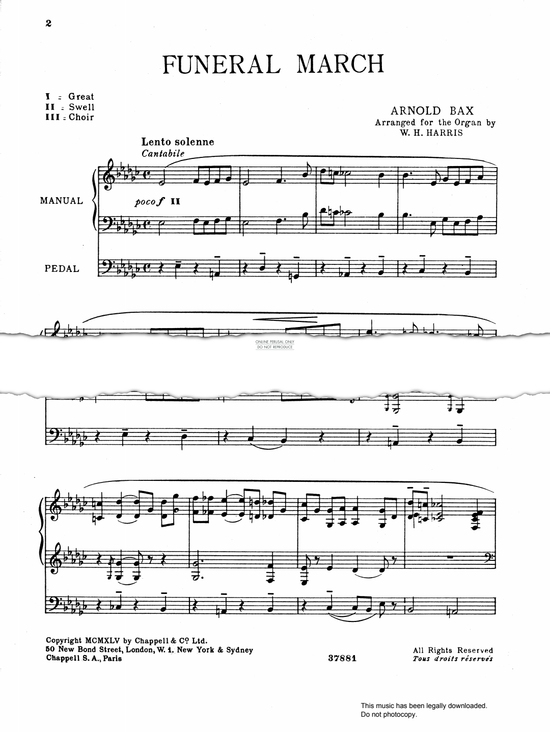 Product gallery: Page 1 of 1 Funeral March, Arnold Bax