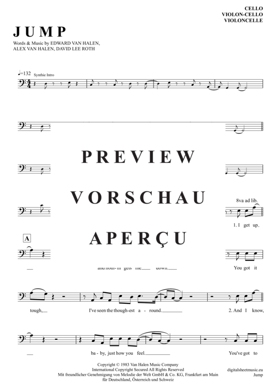 Produktgalerie: Seite 2 von 5 Jump , Halen, Van, (Violoncello)