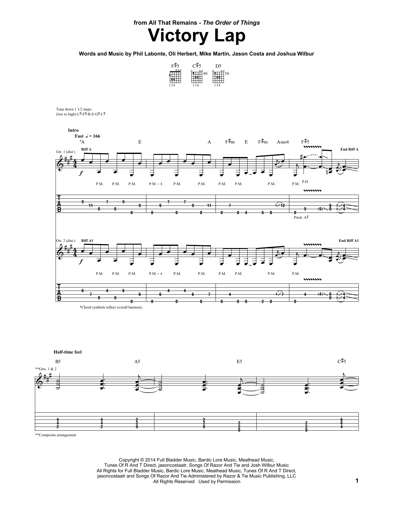Produktgalerie: Seite 1 von 1 Victory Lap, All That Remains, Gitarre