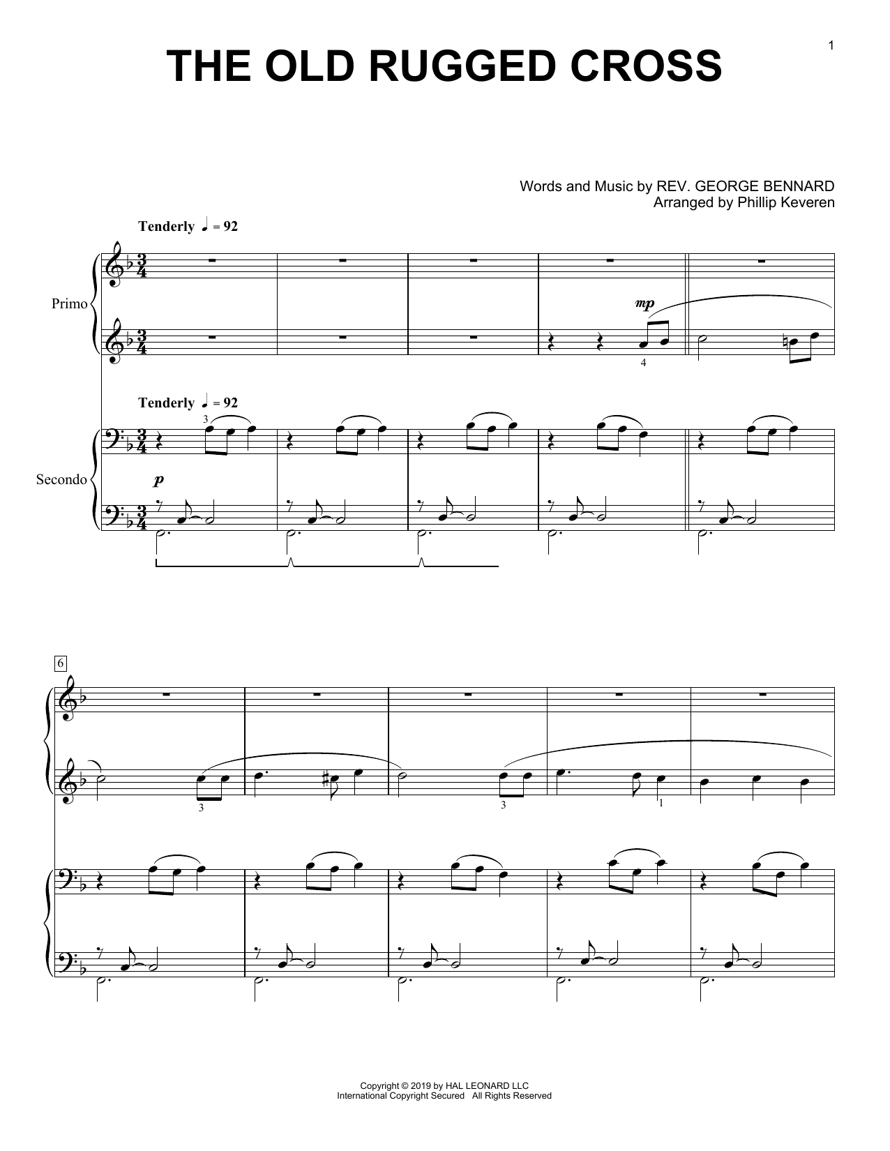 Produktbild zu: The Old Rugged Cross (arr. Phillip Keveren)