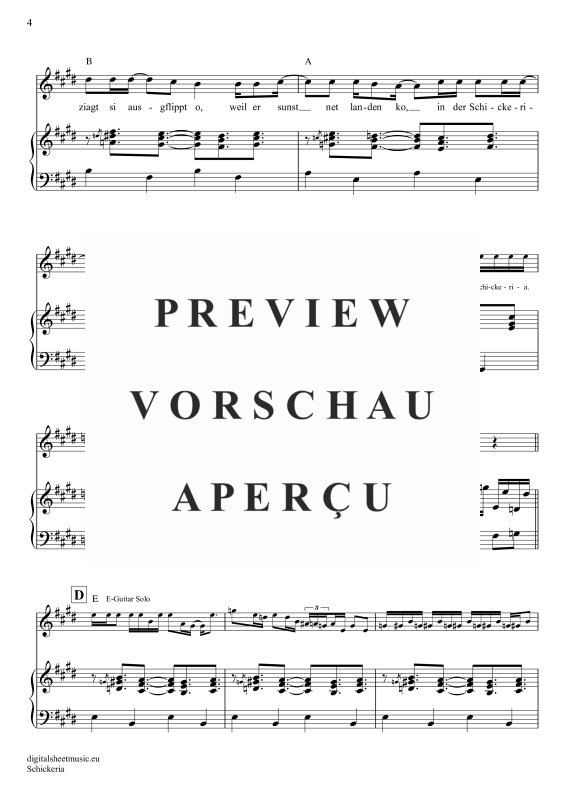 Produktgalerie: Seite 11 von 11 Schickeria, Spider Murphy Gang, Gesang mit Klavierbegleitung