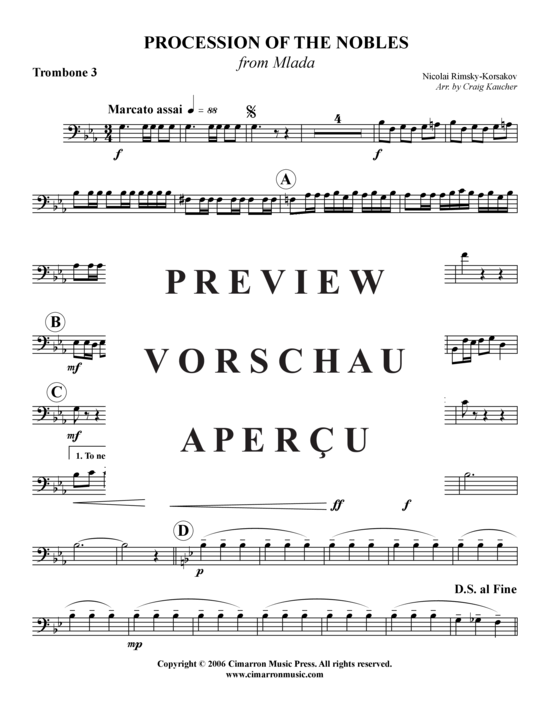 Product gallery: Page 6 of 7 Procession of the Nobles , , (Trombone Quartet)