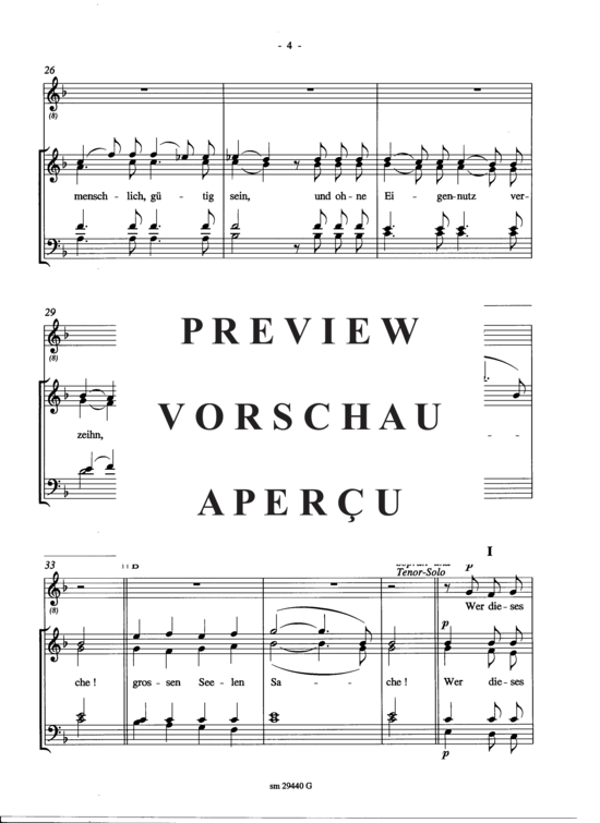 Product gallery: Page 5 of 7 Vaudeville, Wer soviel Huld vergessen kann , , (tenor solo + mixed choir)