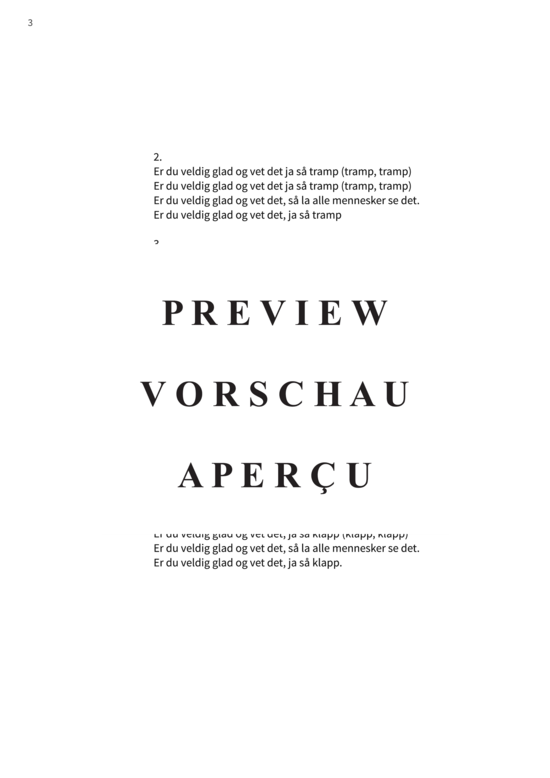 Produktgalerie: Seite 6 von 6 Er Du Veldig Glad Og Vet Det, , (Gesang + Klavier, Gitarre)