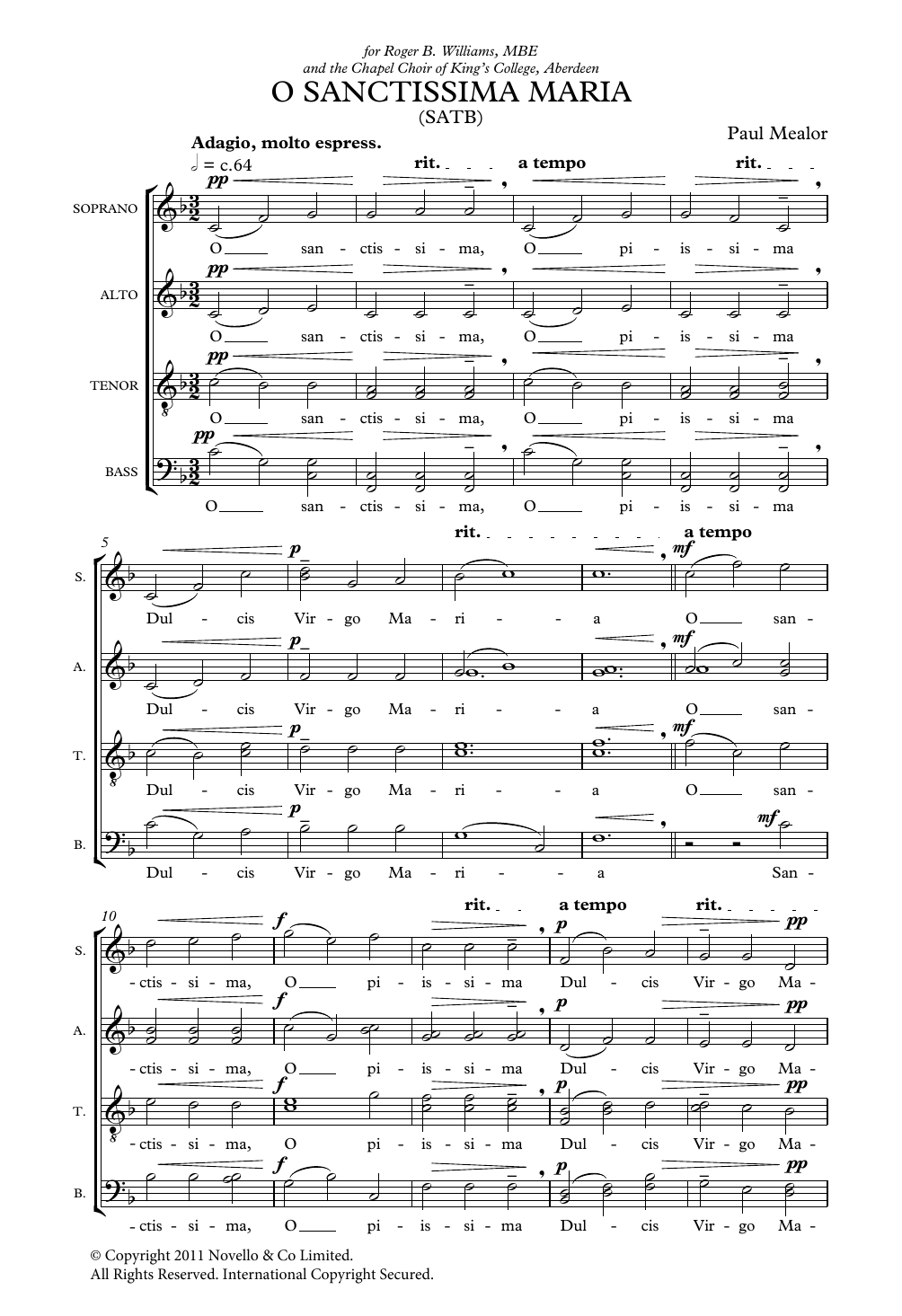 Produktbild zu: O Sanctissima Maria