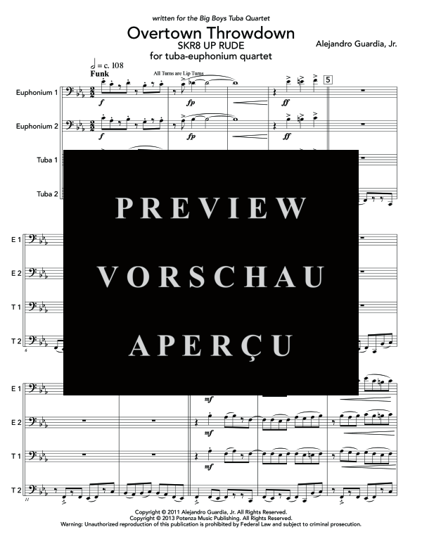 Product gallery: Page 5 of 11 Overtown Throwdown, , (Tuba Quartett EETT)