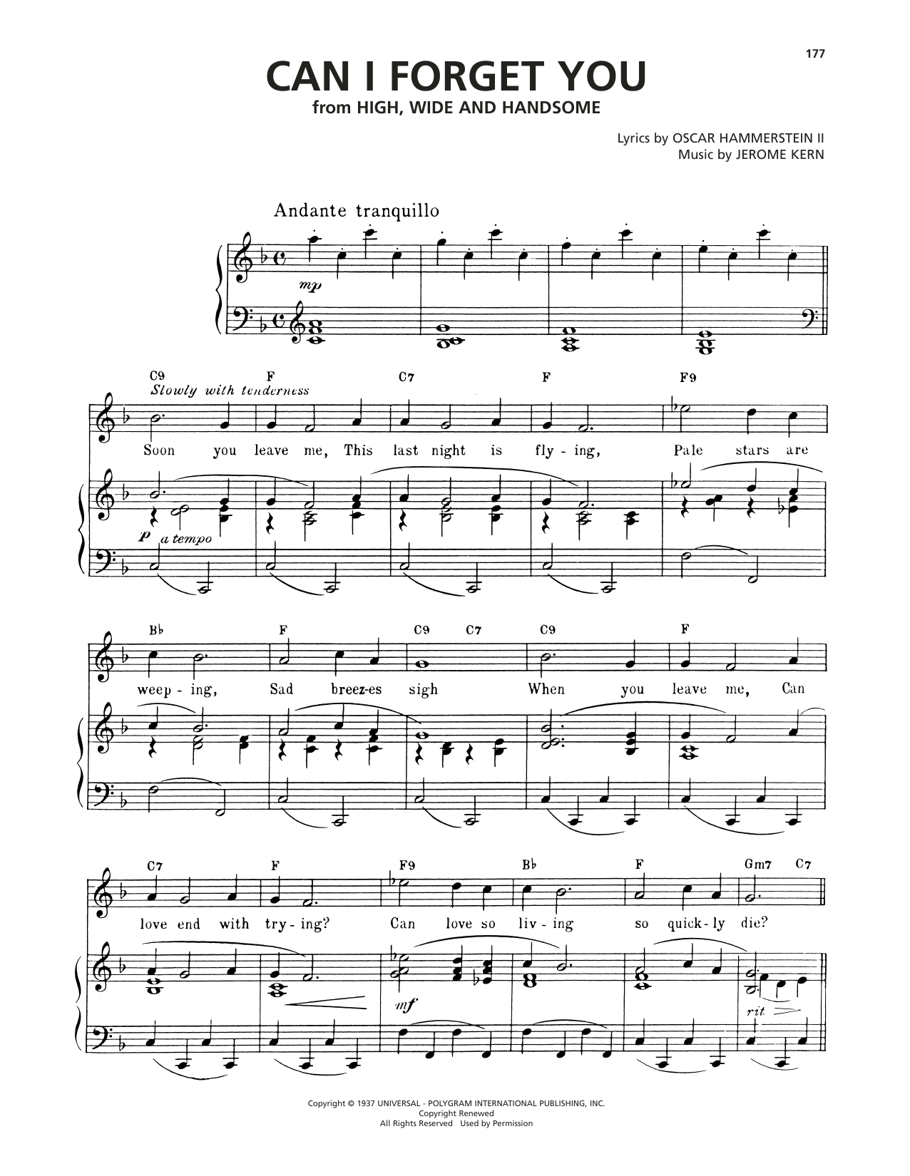 Product gallery: Page 1 of 1 Can I Forget You, Oscar Hammerstein II & Jerome Kern