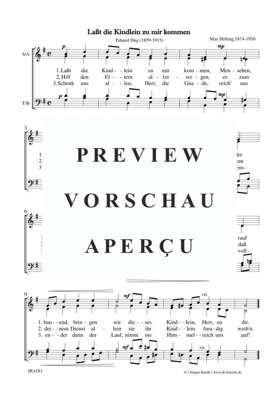 gallery: Laßt die Kindlein zu mir kommen, , Gemischter Chor