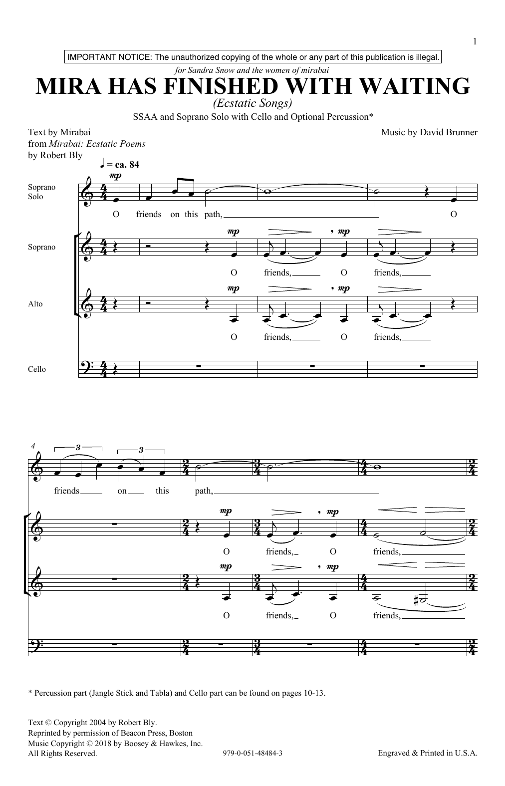 Produktgalerie: Seite 1 von 1 Mira Has Finished With Waiting, David Brunner, Chor