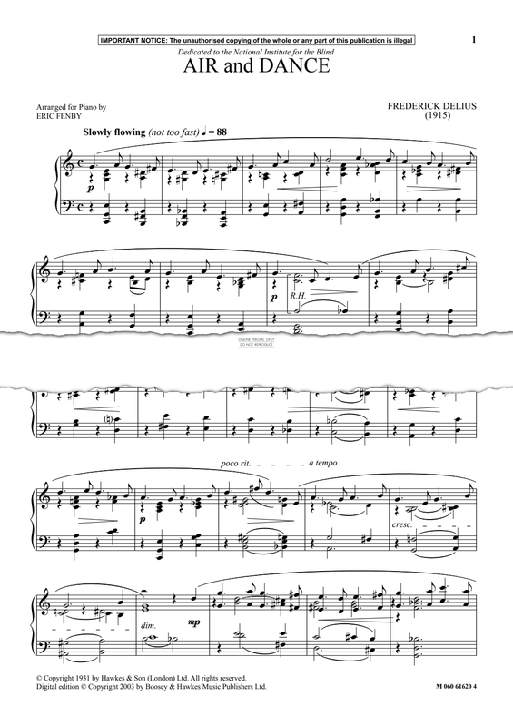 gallery: Air And Dance, Frederick Delius