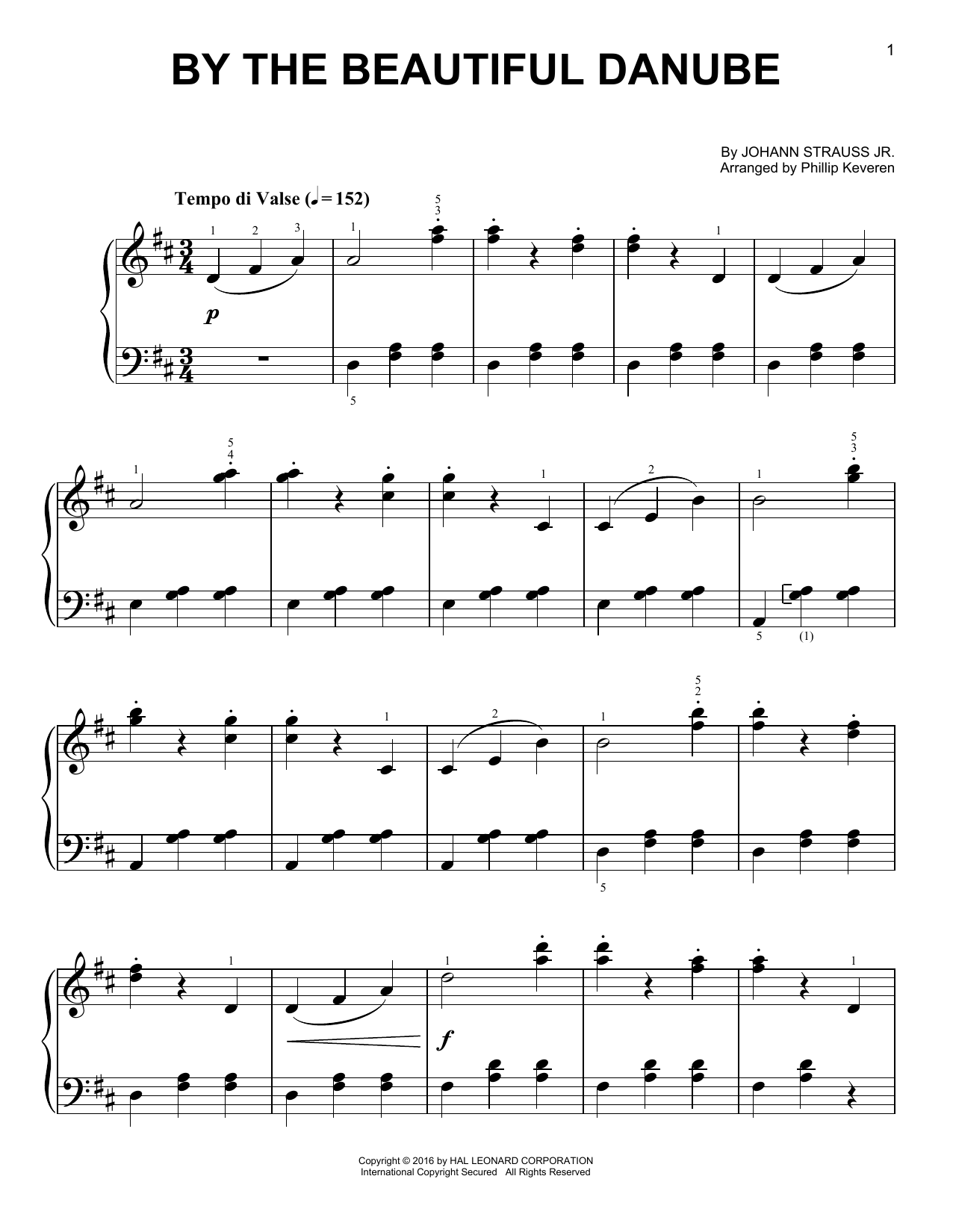 Product picture to: By The Beautiful Blue Danube [Classical version] (arr. Phillip Keveren)