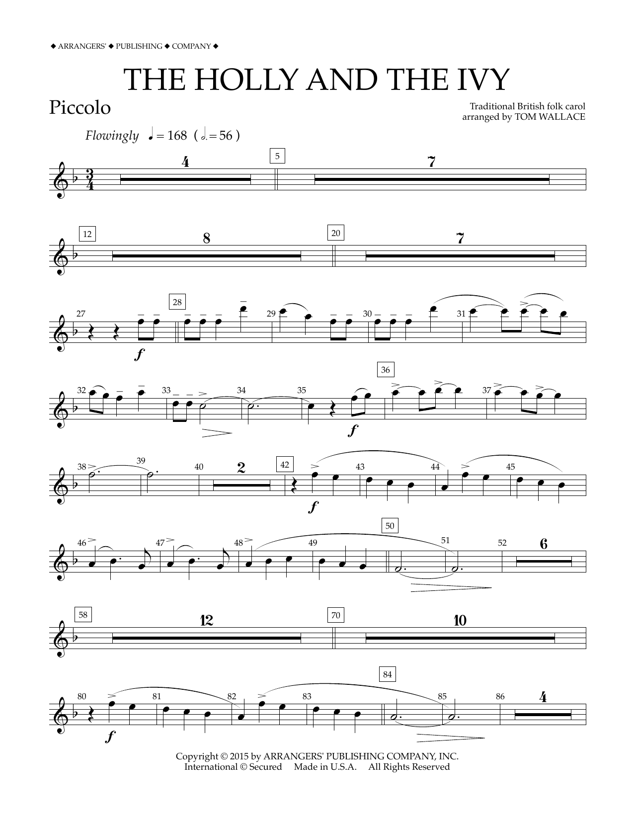 Product gallery: Page 1 of 1 The Holly and the Ivy - Piccolo, Tom Wallace