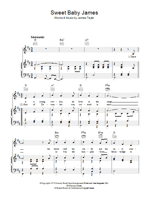 Produktgalerie: Seite 1 von 1 Sweet Baby James, James Taylor, Gesang, Gitarre, Klavier