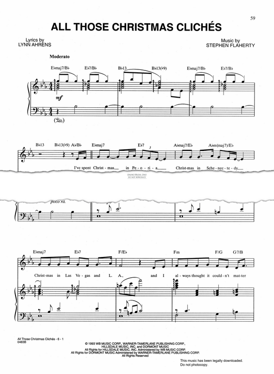 Produktgalerie: Seite 1 von 1 All Those Christmas Clichés, Stephen Flaherty, Gesang, Gitarre, Klavier