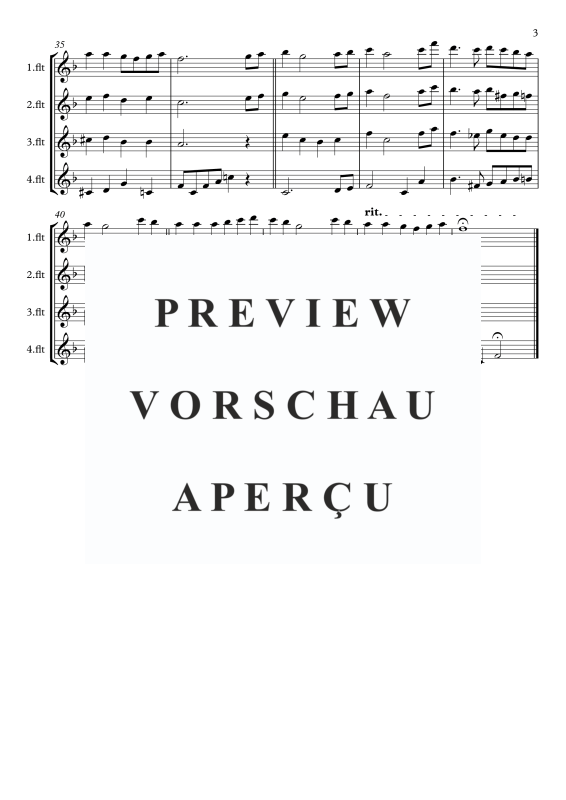 Produktgalerie: Seite 4 von 8 Guter Mond du gehst so stille, , Flötenquartett