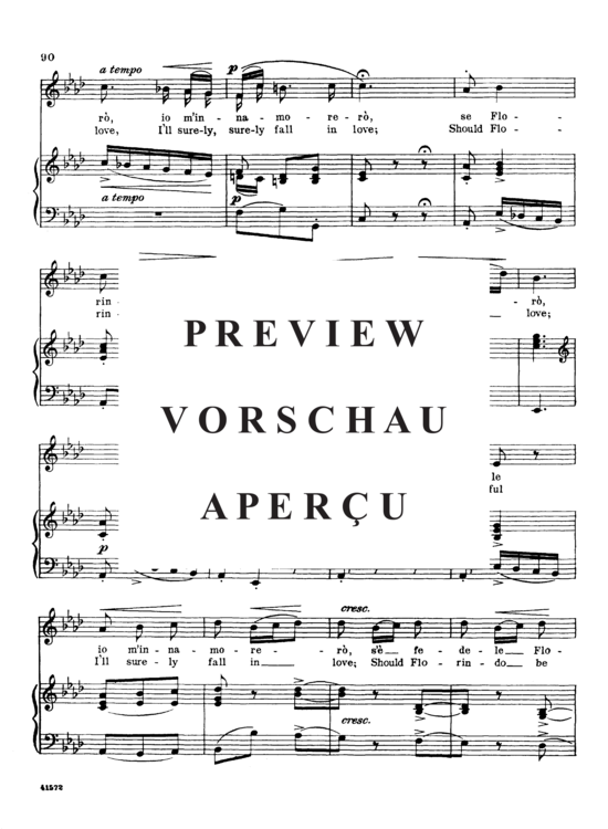 Product gallery: Page 6 of 7 Se Florindo è fedele, Parisotti, Alessandro, Medium Voice and Piano