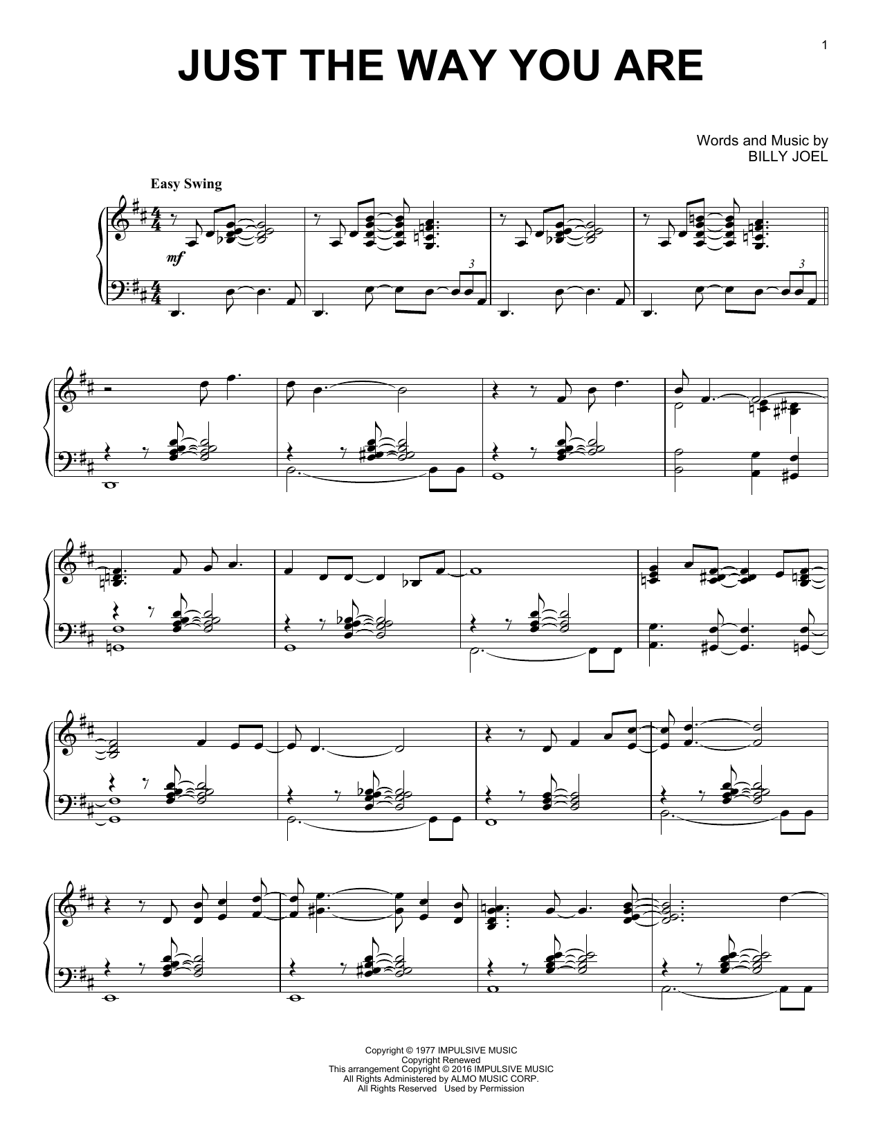 Product gallery: Page 1 of 1 Just The Way You Are, Billy Joel