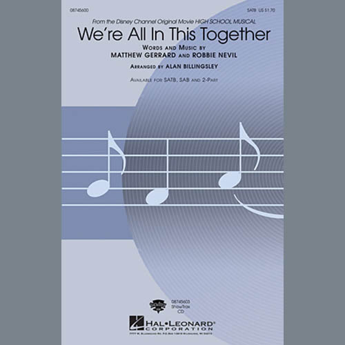 cover: We're All In This Together (from High School Musical) (arr. Alan Billingsley), High School Musical Cast