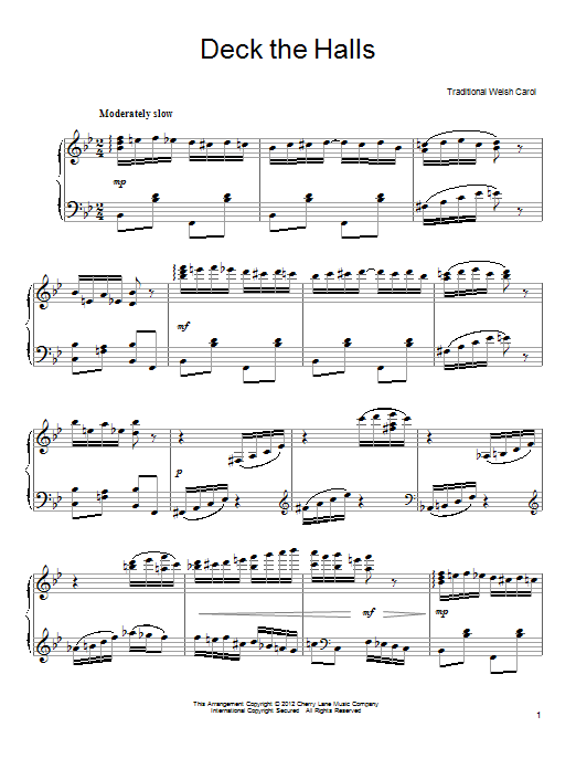 Product gallery: Page 1 of 1 Deck The Hall [Ragtime version], Traditional Welsh Carol