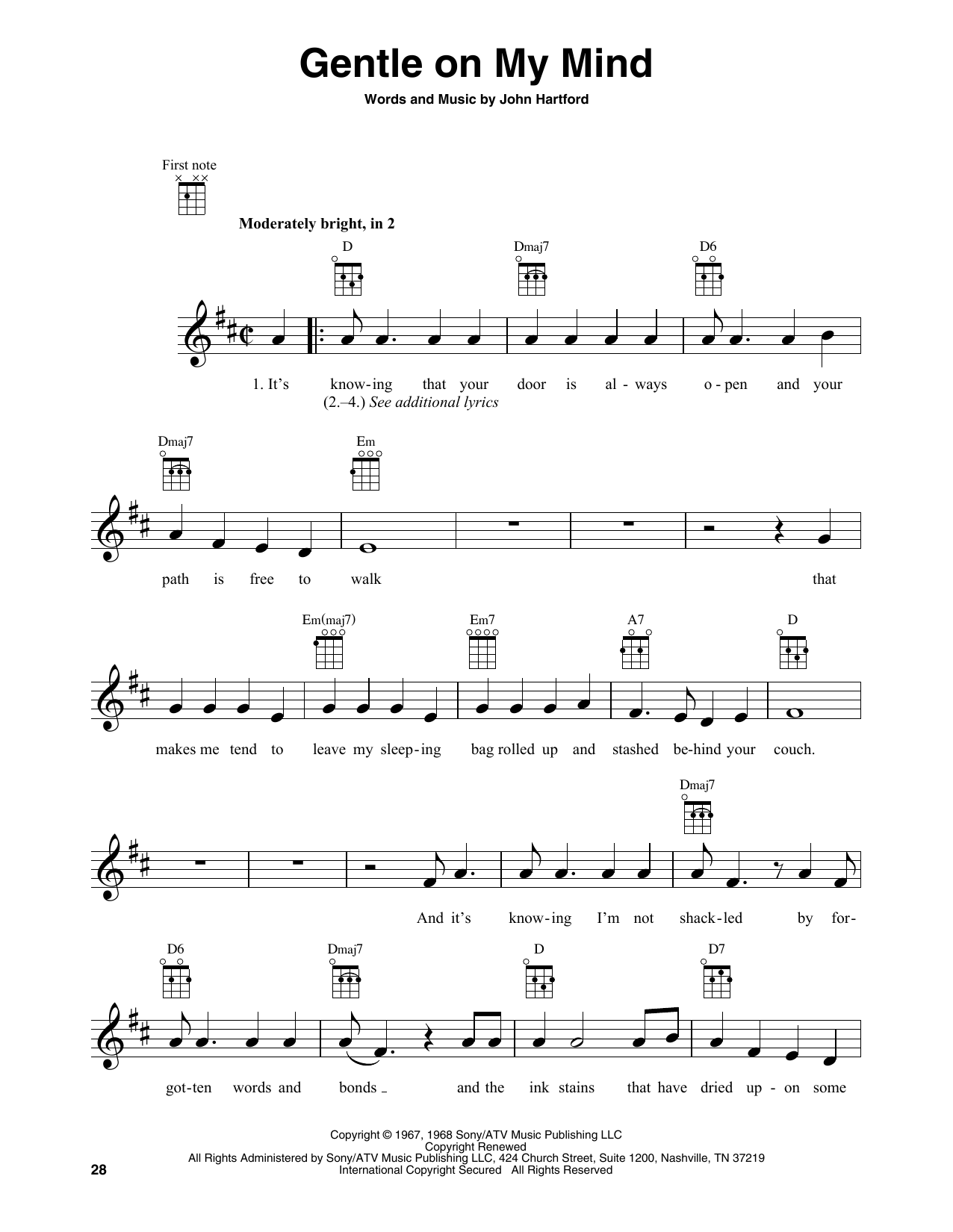 Product gallery: Page 1 of 1 Gentle On My Mind, Glen Campbell