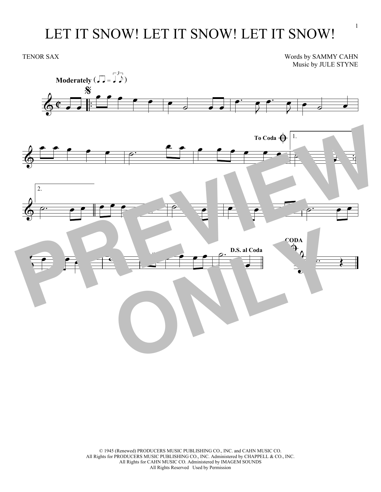 Product gallery: Page 1 of 1 Let It Snow! Let It Snow! Let It Snow!, Sammy Cahn & Julie Styne
