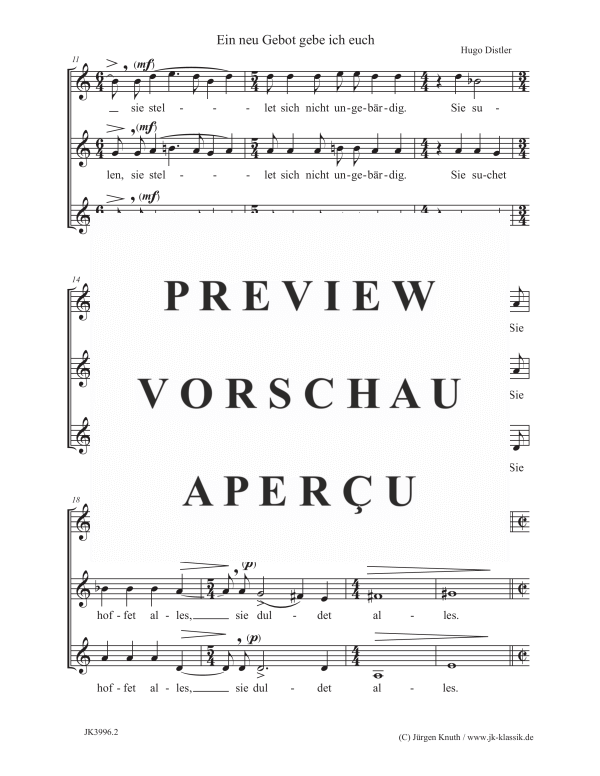 gallery: Ein neu Gebot gebe ich euch (Der Jahrkreis, Op.5, No.24), , (female choir SSA)