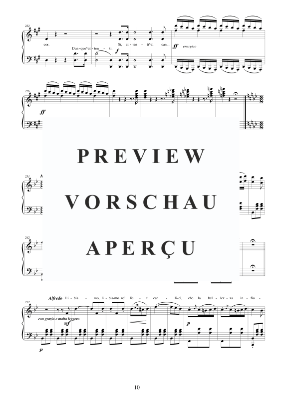 Produktgalerie: Seite 11 von 11 La Traviata - (Act 1) Preludio-Introduzione-Brindisi - Piano Verion, , Klavier Solo