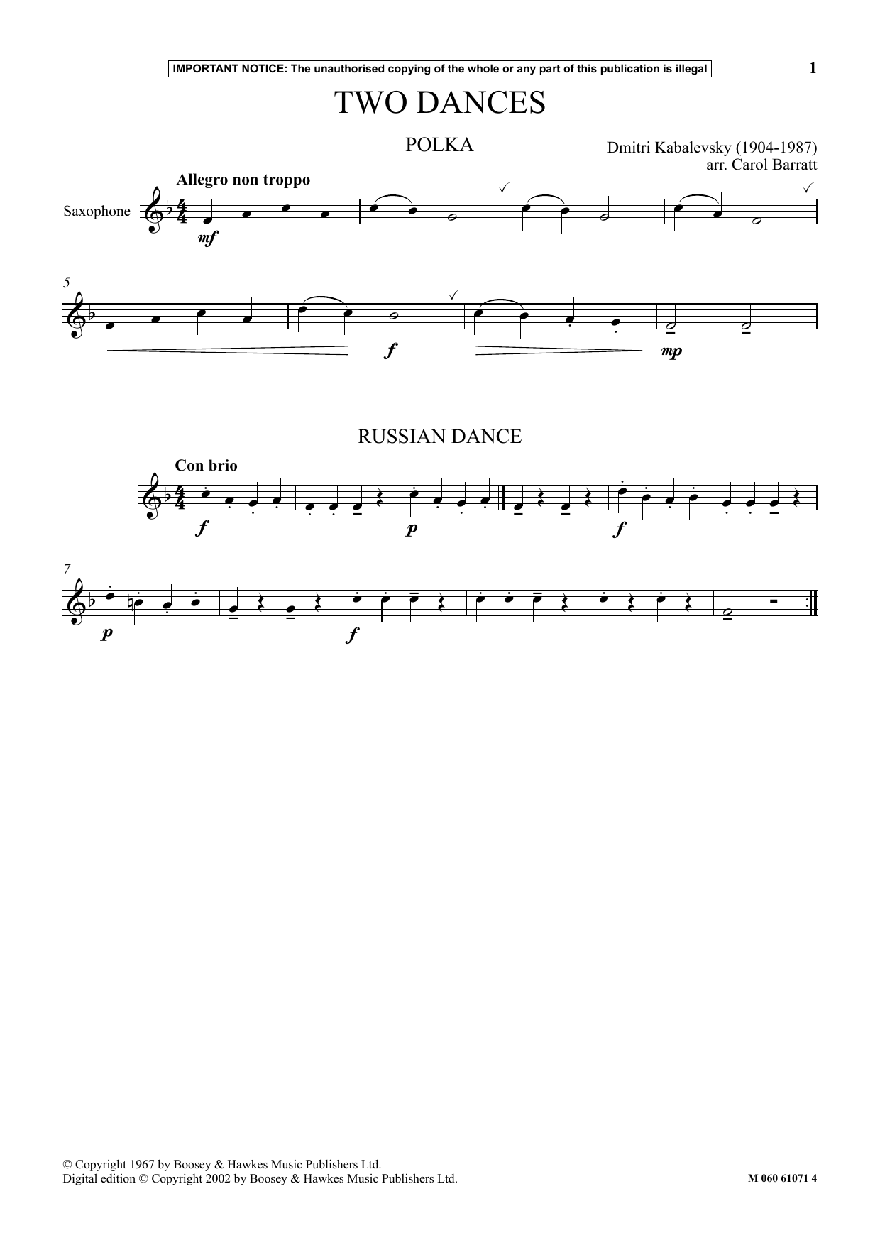 Produktbild zu: Two Dances