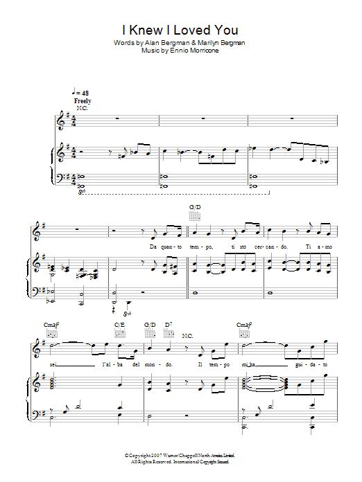 Produktbild zu: I Knew I Loved You (L'Alba Del Mondo)