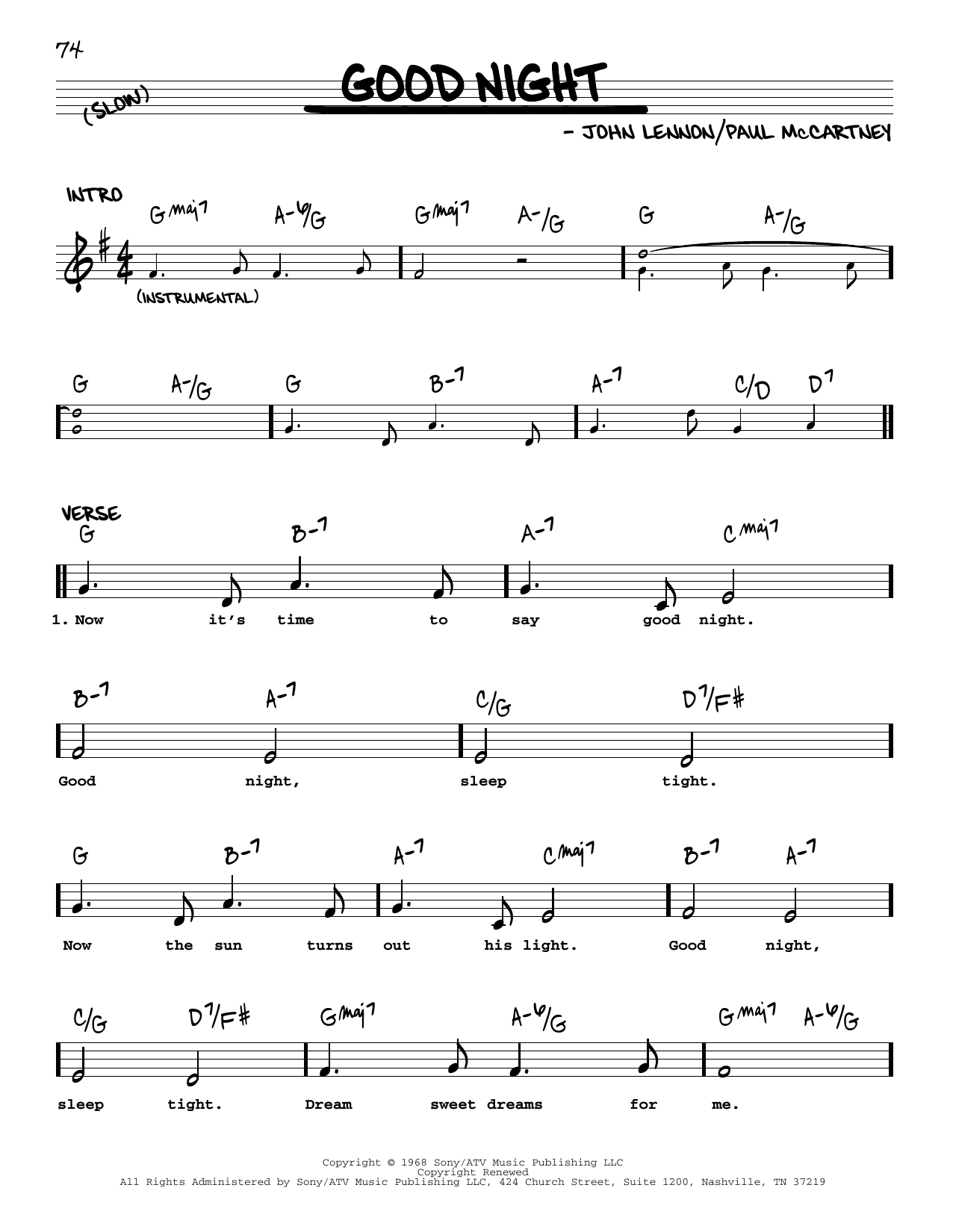 Product gallery: Page 1 of 1 Good Night [Jazz version], The Beatles