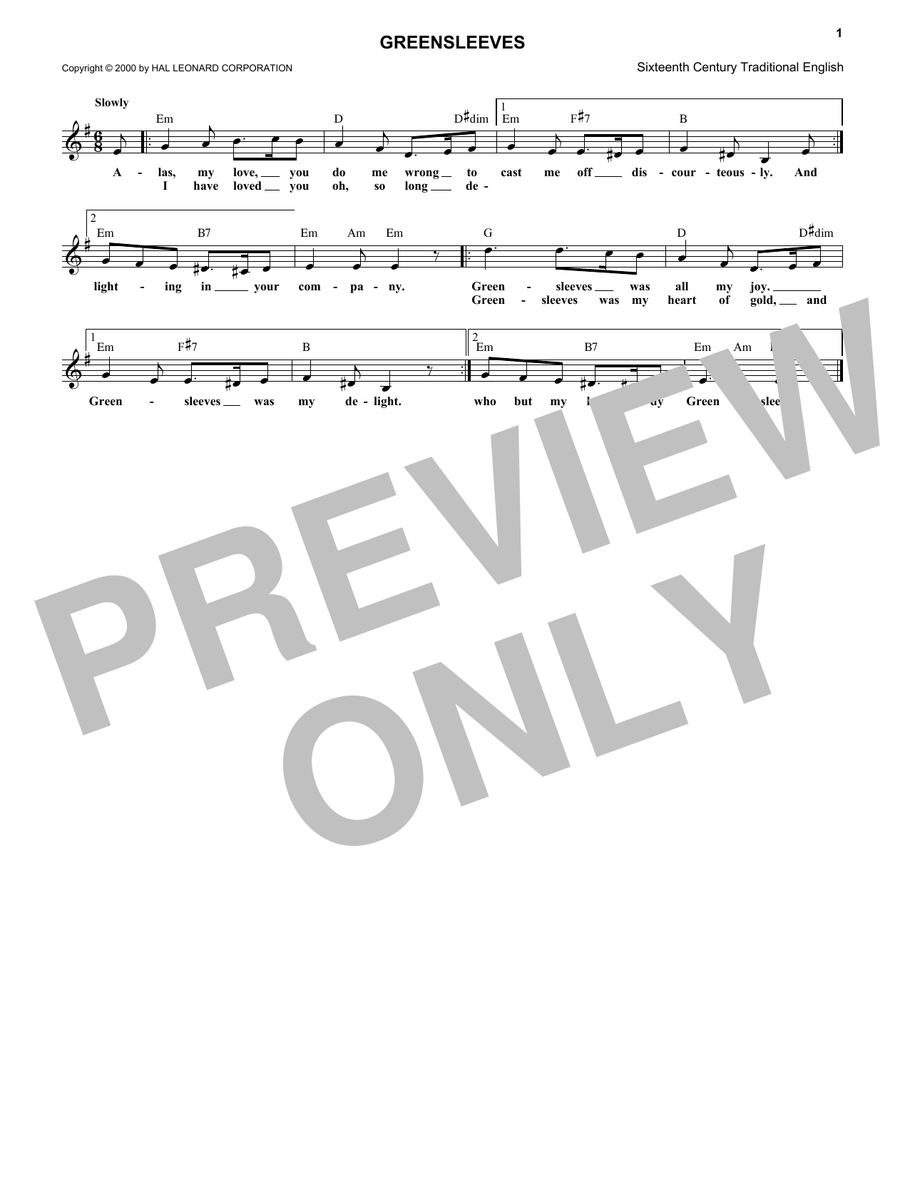 Product picture to: Greensleeves