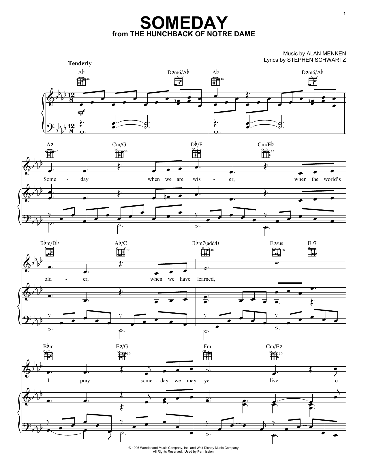 Produktbild zu: Someday (from The Hunchback Of Notre Dame)