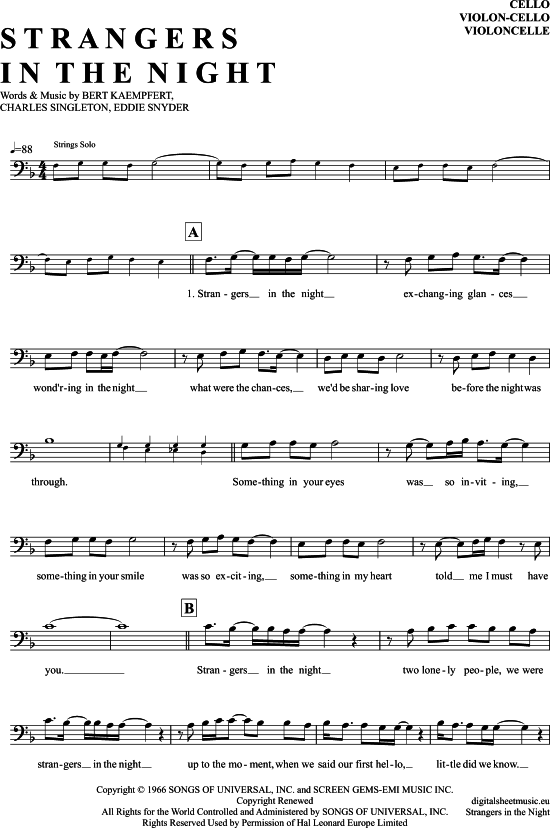 Produktbild zu: Strangers In The Night Frank Sinatra