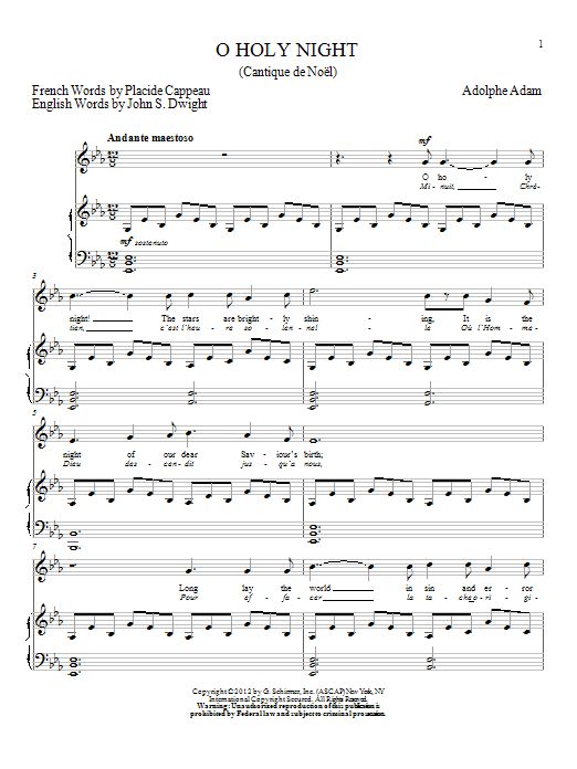 Produktgalerie: Seite 1 von 1 O Holy Night, Adolphe Adam, Gesang, Klavier