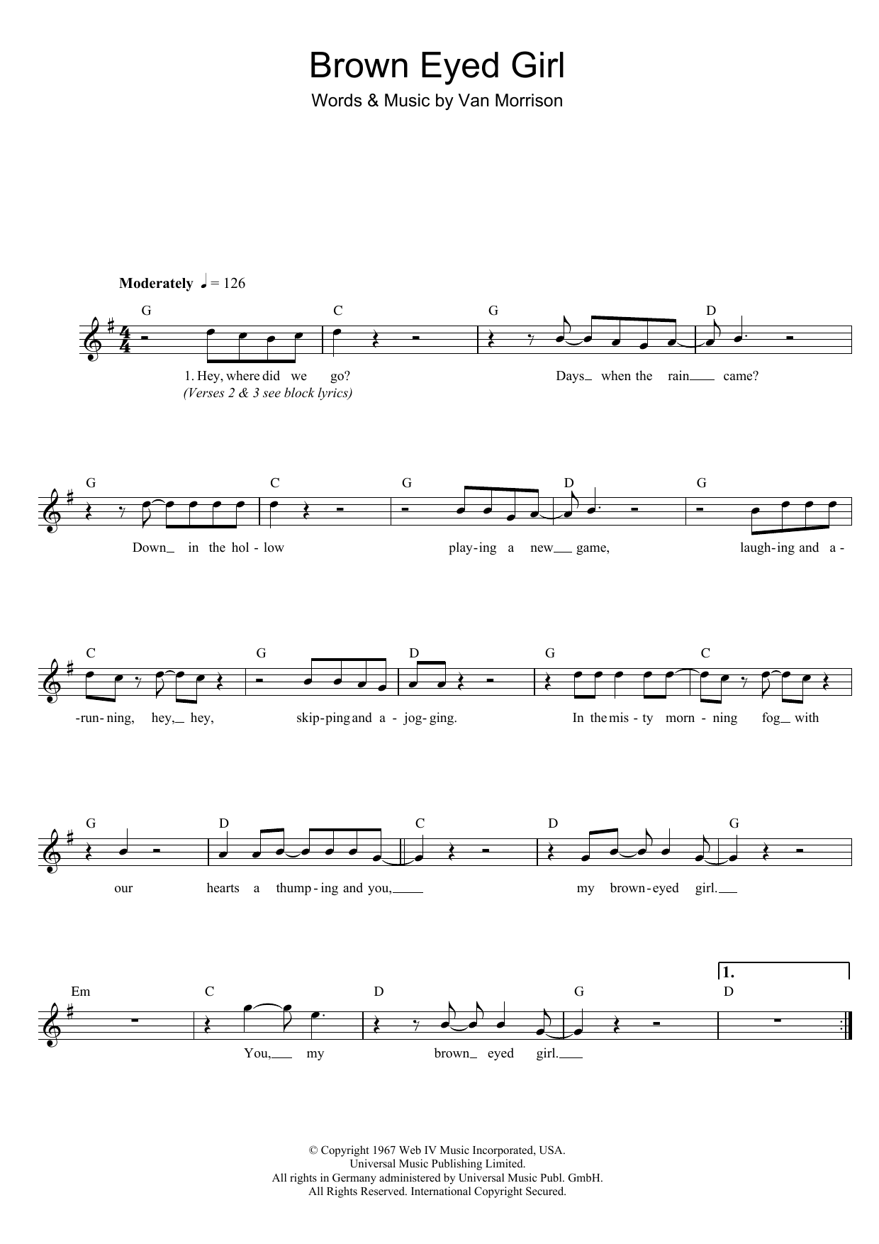 Produktgalerie: Seite 1 von 1 Brown Eyed Girl, Van Morrison