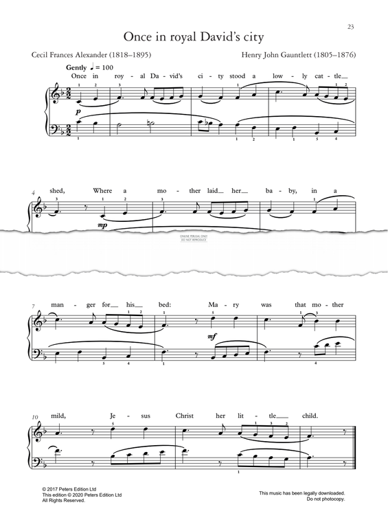 Produktgalerie: Seite 1 von 1 Once In Royal David's City, Henry Gauntlett, Gesang, Klavier